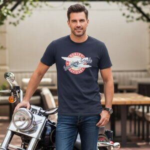 Harley Davidson T Shirt Soaring Eagle Vintage Super Glide Bloomington IN Mens XL